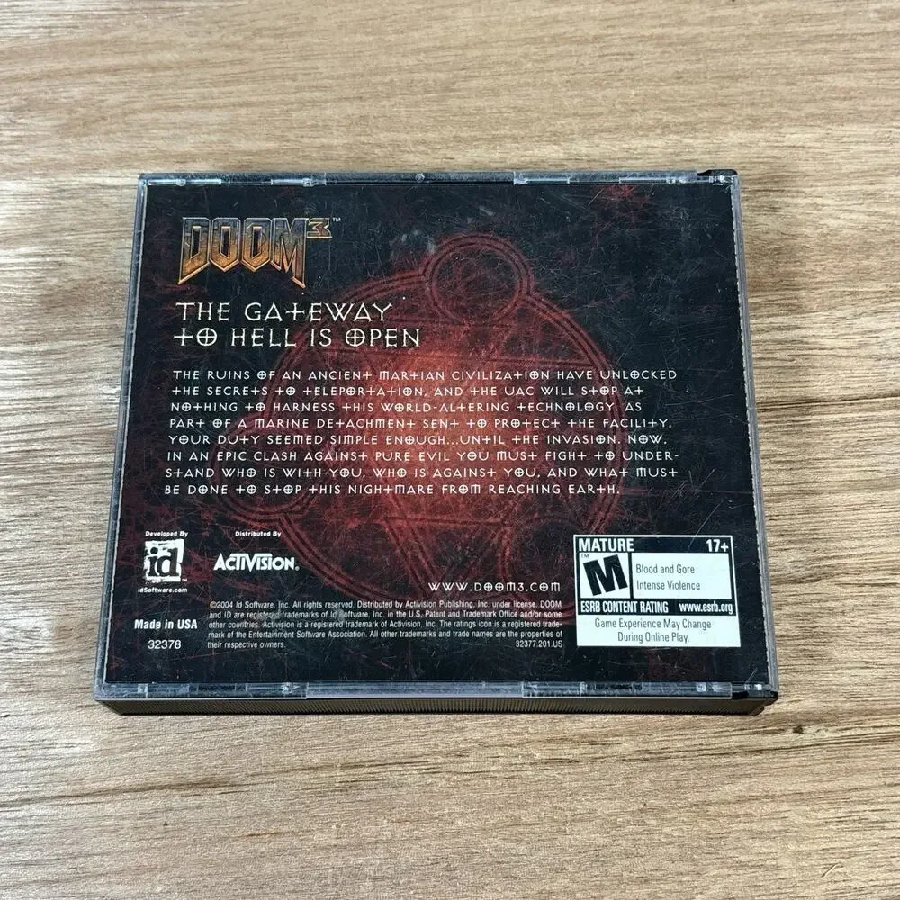 Doom 3 (PC, 2004) Video Game Incomplete Disk‎ 2/3 - Missing Disk 1